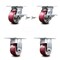 Service Caster 4 Inch Poly on Aluminum Caster Brakes/Swivel Locks and 2 Rigid SCC, 2PK SCC-35S420-PAR-SLB-BSL-2-R-2 - alternate 1